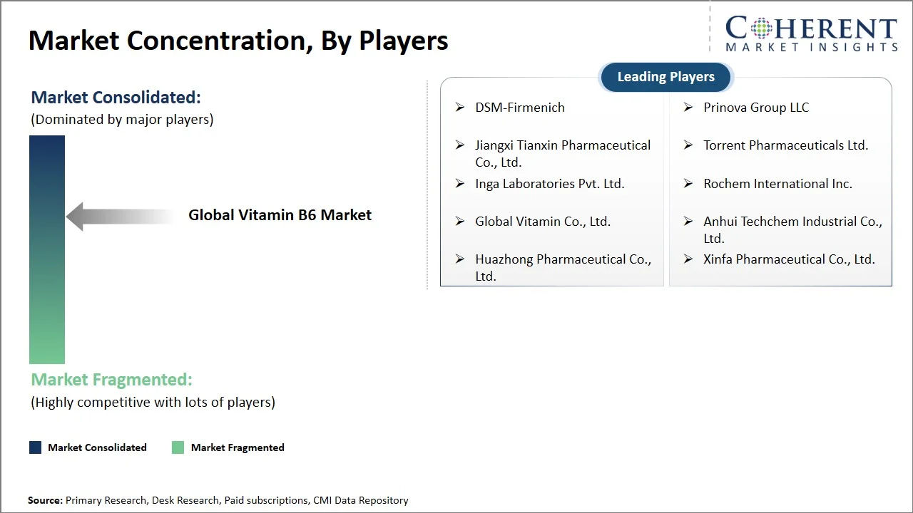 Vitamin B6 Market Concentration By Players